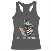 Ed the Zebra Meme Racerback Tank Top Funny Viral Animal Escape Internet Humor Fans - Wonder Print Shop