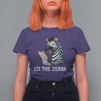 Ed the Zebra Meme T Shirt For Women Funny Viral Animal Escape Internet Humor Fans - Wonder Print Shop