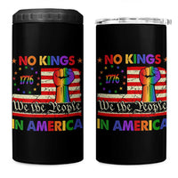 No Kings In America Rainbow Flag 4 in 1 Can Cooler Tumbler - Wonder Print Shop