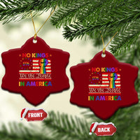 No Kings In America Rainbow Flag Ceramic Ornament - Wonder Print Shop