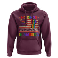 No Kings In America Rainbow Flag Hoodie - Wonder Print Shop