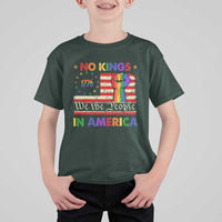 No Kings In America Rainbow Flag T Shirt For Kid - Wonder Print Shop