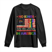No Kings In America Rainbow Flag Long Sleeve Shirt - Wonder Print Shop