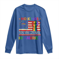 No Kings In America Rainbow Flag Long Sleeve Shirt - Wonder Print Shop
