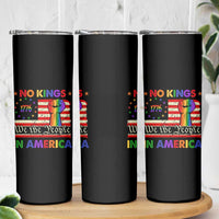 No Kings In America Rainbow Flag Skinny Tumbler - Wonder Print Shop
