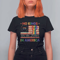 No Kings In America Rainbow Flag T Shirt For Women - Wonder Print Shop