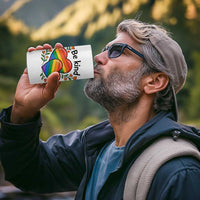 Be Kind Rainbow Heart 4 in 1 Can Cooler Tumbler Spread Kindness LGBTQ Love Pride Month - Wonder Print Shop