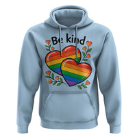 Be Kind Rainbow Heart Hoodie Spread Kindness LGBTQ Love Pride Month - Wonder Print Shop