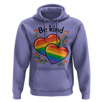 Be Kind Rainbow Heart Hoodie Spread Kindness LGBTQ Love Pride Month - Wonder Print Shop