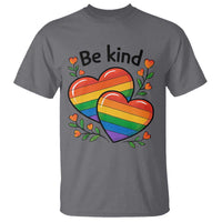 Be Kind Rainbow Heart T Shirt Spread Kindness LGBTQ Love Pride Month - Wonder Print Shop