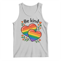 Be Kind Rainbow Heart Tank Top Spread Kindness LGBTQ Love Pride Month - Wonder Print Shop