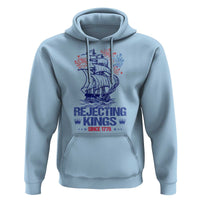 Rejecting Kings Since 1776 Hoodie Vintage Patriotic Ship 4th Of July Fireworks - Wonder Print Shop