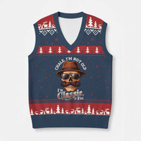 Chale I’m Not Old I’m Classic Foo V-Neck Knit Sweater Vest Funny Chicano Skull OG Cholo - Wonder Print Shop