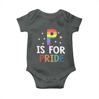 P is for Pride Baby Onesie Funny Rainbow Alphabet Celebrating LGBTQ+ Identity - Wonder Print Shop