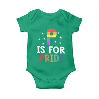 P is for Pride Baby Onesie Funny Rainbow Alphabet Celebrating LGBTQ+ Identity - Wonder Print Shop