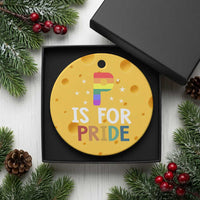 P is for Pride Ceramic Ornament Funny Rainbow Alphabet Celebrating LGBTQ+ Identity - Wonder Print Shop