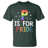 P is for Pride T Shirt Funny Rainbow Alphabet Celebrating LGBTQ+ Identity - Wonder Print Shop