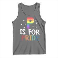 P is for Pride Tank Top Funny Rainbow Alphabet Celebrating LGBTQ+ Identity - Wonder Print Shop
