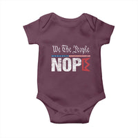We The People Say Nope Baby Onesie Retro Patriotic No Kings Political Satire - Wonder Print Shop
