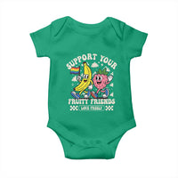 Support Your Fruity Friends Baby Onesie Retro Cute Banana and Berry LGBT Pride Support - Wonder Print Shop