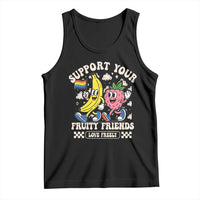 Support Your Fruity Friends Tank Top Retro Cute Banana and Berry LGBT Pride Support - Wonder Print Shop