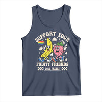 Support Your Fruity Friends Tank Top Retro Cute Banana and Berry LGBT Pride Support - Wonder Print Shop