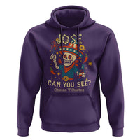 Jose Can You See Hoodie Funny Chelas y Cuetes 4th of July Latino Skeleton Fiesta - Wonder Print Shop