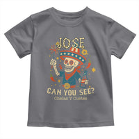Jose Can You See Toddler T Shirt Funny Chelas y Cuetes 4th of July Latino Skeleton Fiesta - Wonder Print Shop