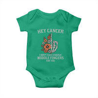Anti Cancer Skeleton Middle Finger Baby Onesie Floral Fck Cancer - Wonder Print Shop