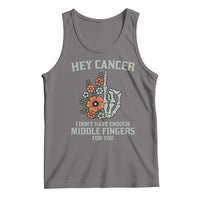 Anti Cancer Skeleton Middle Finger Tank Top Floral Fck Cancer - Wonder Print Shop