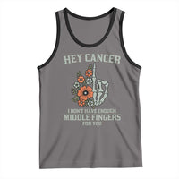 Anti Cancer Skeleton Middle Finger Tank Top Floral Fck Cancer - Wonder Print Shop