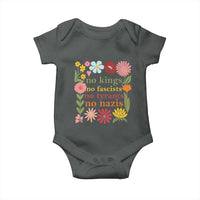 No Kings No Fascists No Tyrants No Nazis Baby Onesie Subtle Resist Retro Boho Floral - Wonder Print Shop