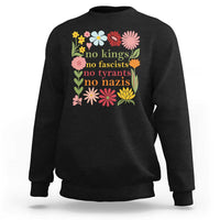 No Kings No Fascists No Tyrants No Nazis Sweatshirt Subtle Resist Retro Boho Floral - Wonder Print Shop