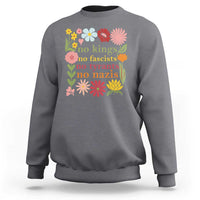 No Kings No Fascists No Tyrants No Nazis Sweatshirt Subtle Resist Retro Boho Floral - Wonder Print Shop