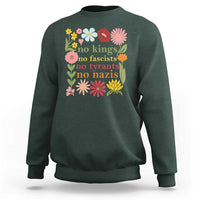 No Kings No Fascists No Tyrants No Nazis Sweatshirt Subtle Resist Retro Boho Floral - Wonder Print Shop