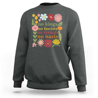 No Kings No Fascists No Tyrants No Nazis Sweatshirt Subtle Resist Retro Boho Floral - Wonder Print Shop