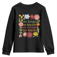 No Kings No Fascists No Tyrants No Nazis Youth Sweatshirt Subtle Resist Retro Boho Floral - Wonder Print Shop