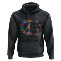 No Kings No Fascists No Tyrants No Nazis Hoodie Resist Retro Boho Floral Peace Sign - Wonder Print Shop