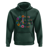 No Kings No Fascists No Tyrants No Nazis Hoodie Resist Retro Boho Floral Peace Sign - Wonder Print Shop