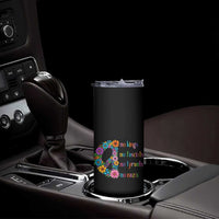 No Kings No Fascists No Tyrants No Nazis Skinny Tumbler Resist Retro Boho Floral Peace Sign - Wonder Print Shop