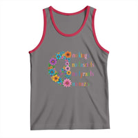 No Kings No Fascists No Tyrants No Nazis Tank Top Resist Retro Boho Floral Peace Sign - Wonder Print Shop