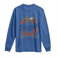 America Since 1776 Long Sleeve Shirt 4th of July Retro Vintage Patriotic Eagle Pride - Wonder Print Shop