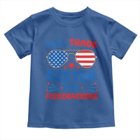 Will Trade Sister for Firecrackers Toddler T Shirt Funny 4th of July Patriotic Humor - Wonder Print Shop