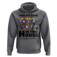 There's Some Gays in This House Hoodie Funny LGBTQ+ Horror Character Pride Mashup - Wonder Print Shop