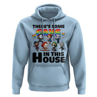 There's Some Gays in This House Hoodie Funny LGBTQ+ Horror Character Pride Mashup - Wonder Print Shop