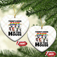 There's Some Gays in This House Ceramic Ornament Funny LGBTQ+ Horror Character Pride Mashup - Wonder Print Shop