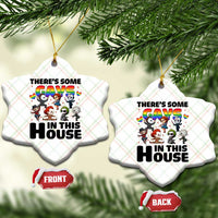 There's Some Gays in This House Ceramic Ornament Funny LGBTQ+ Horror Character Pride Mashup - Wonder Print Shop
