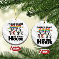 There's Some Gays in This House Ceramic Ornament Funny LGBTQ+ Horror Character Pride Mashup - Wonder Print Shop