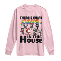 There's Some Gays in This House Long Sleeve Shirt Funny LGBTQ+ Horror Character Pride Mashup - Wonder Print Shop