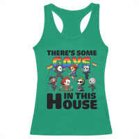 There's Some Gays in This House Racerback Tank Top Funny LGBTQ+ Horror Character Pride Mashup - Wonder Print Shop